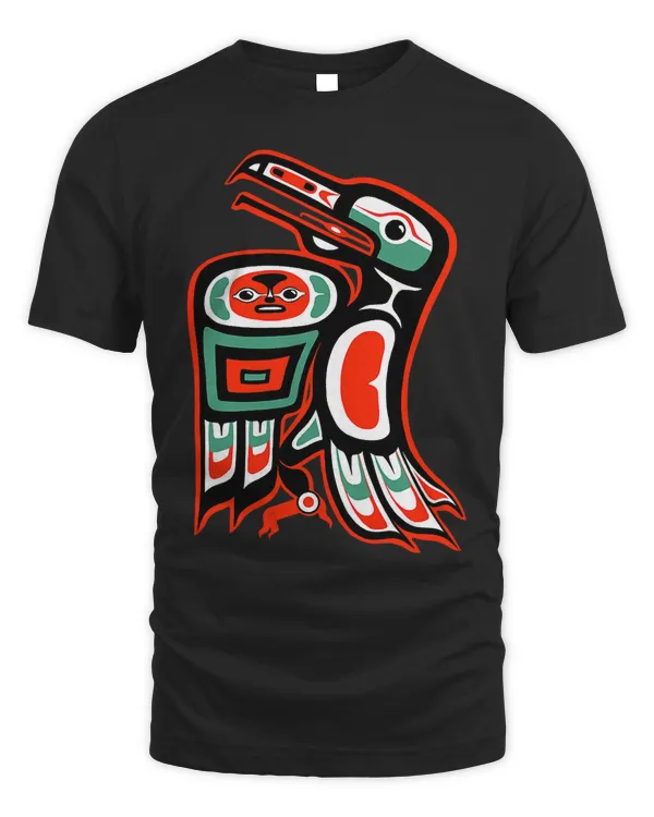 Haida art, Native American style, Raven Totem T-Shirt