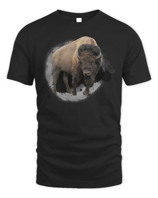 Bison Buffalo Cattle Design Illustration Gift T-Shirt