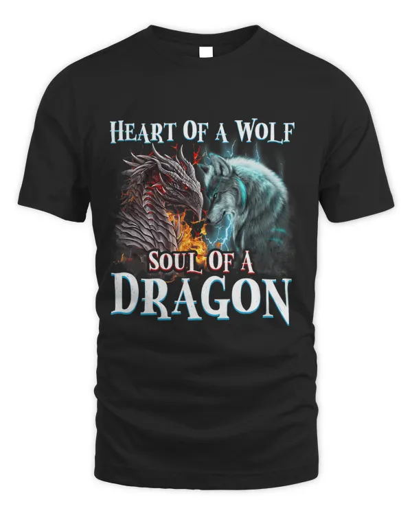 Heart Of Wolf Soul Of A Dragon Cool dragon wolf warrior