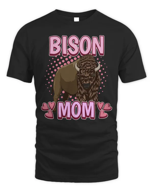 Womens Girls Bison Mom Wisent Quote Mother's Day Bisons Long Sleeve T-Shirt