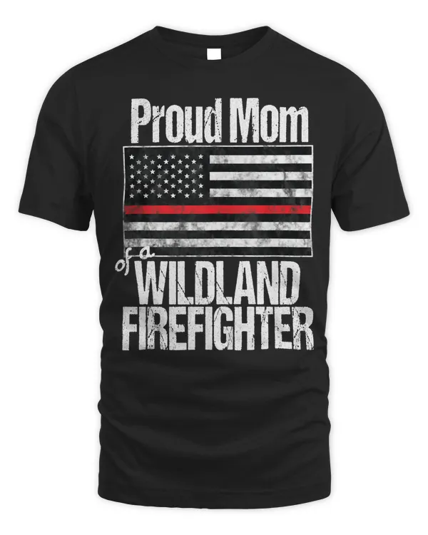Red Line Flag - Proud Mom of a Wildland Firefighter Tank Top