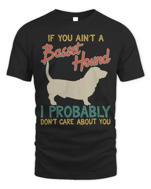 Funny Basset Hound Dog Breeder Mom Dad Men Women Kids Gift T-Shirt
