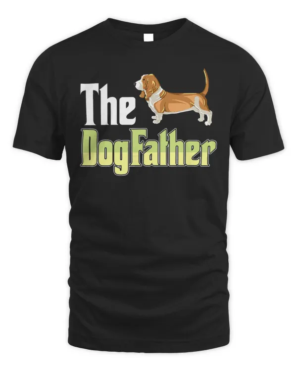 The Dogfather Basset hound Funny Dog Owner Father’ Day T-Shirt