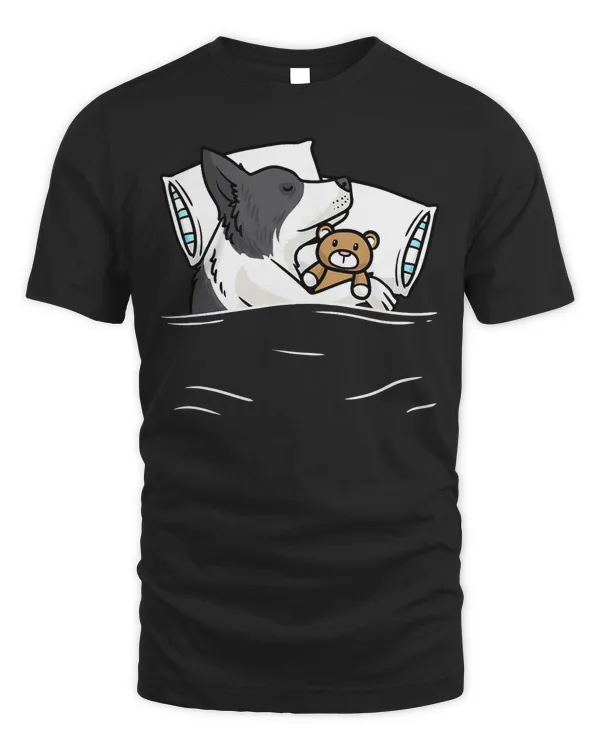 Border Collie Stuffed Animal Dog Official Sleep Shirt T-Shirt
