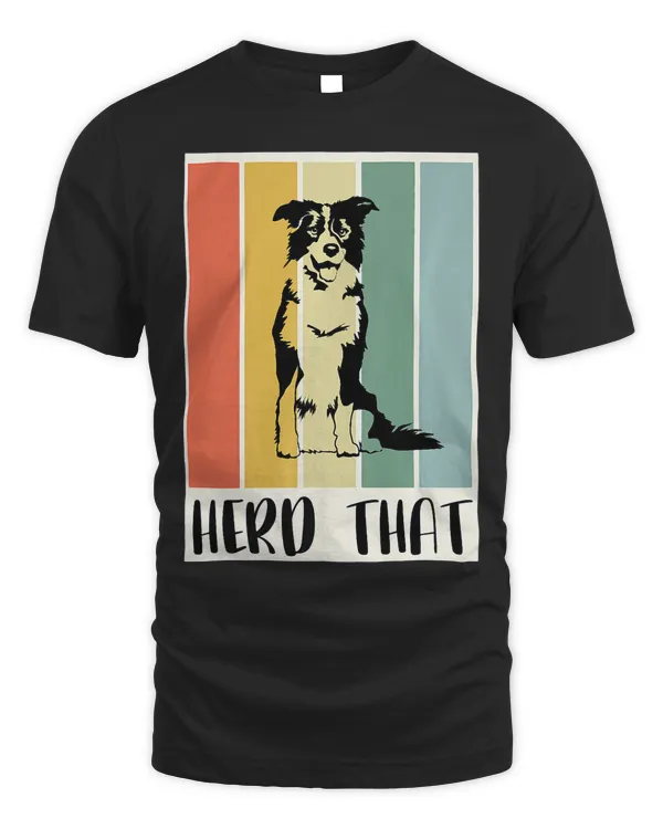 Funny Border Collie Gifts For Men Retro Herd That Cow Shirt Premium T-Shirt