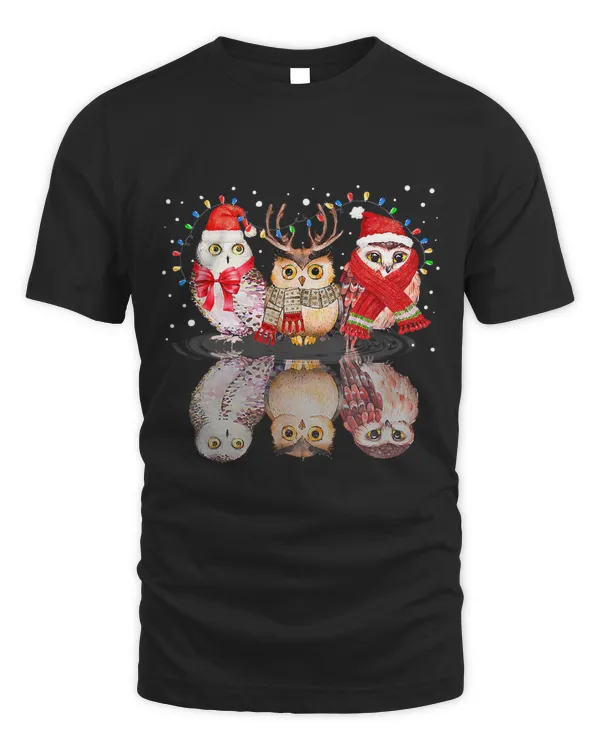 Owl Christmas Tree Shirt Owl Lovers Men Women Kids 296