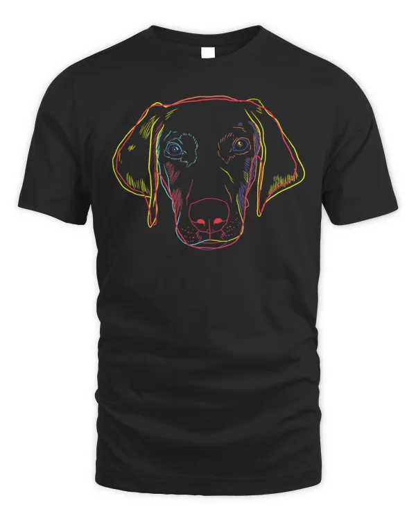 Colorful Dog Weimaraner T-Shirt