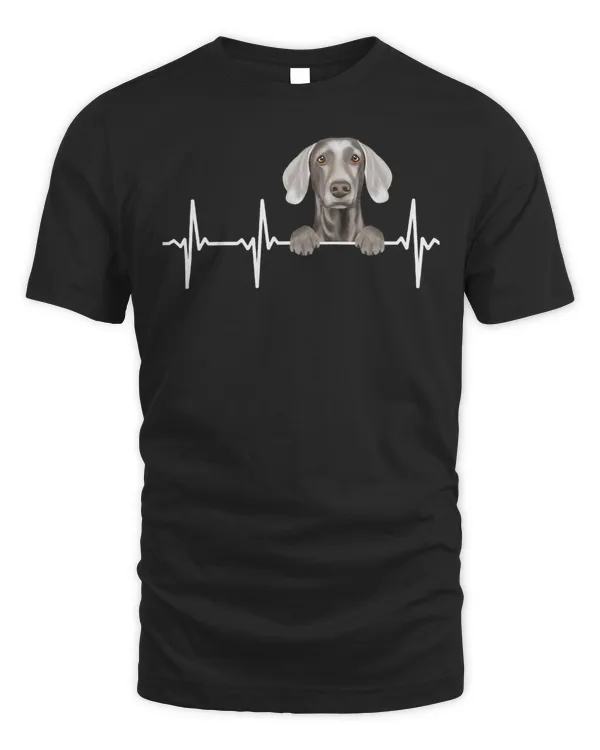 Funny Dog Heartbeat For Weimaraner Lovers T-Shirt