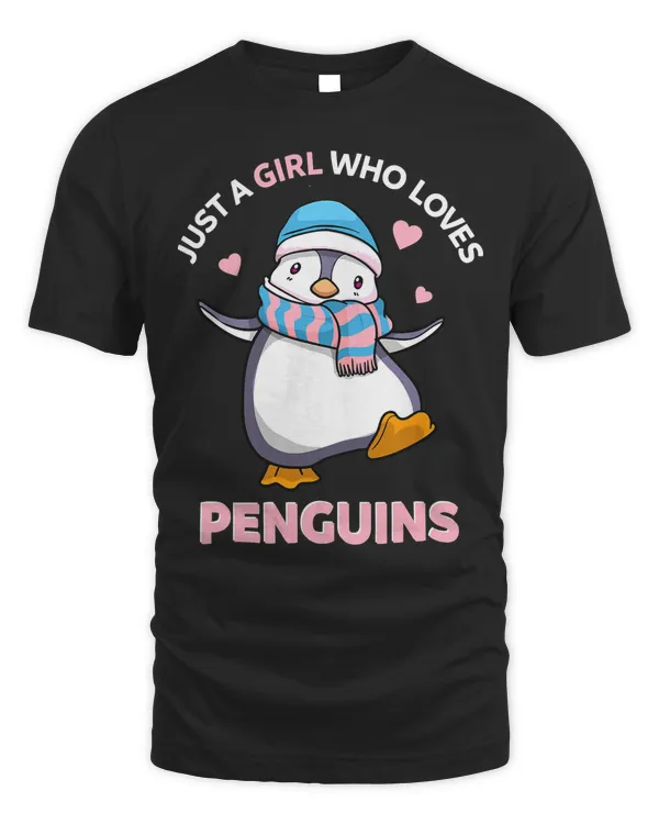 Just A Girl Who Loves Penguins Cute Penguin T-Shirt