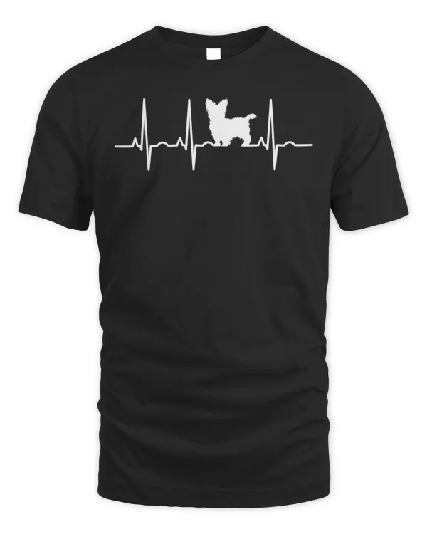 Yorkie Heartbeat Shirt Yorkie Yorkshire Terrier T-Shirt Gift