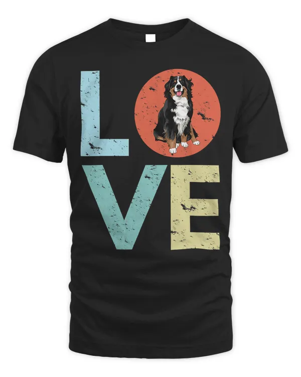 Love Bernese Mountain Dog Mom Funny Dog Bernese Mountain T-Shirt