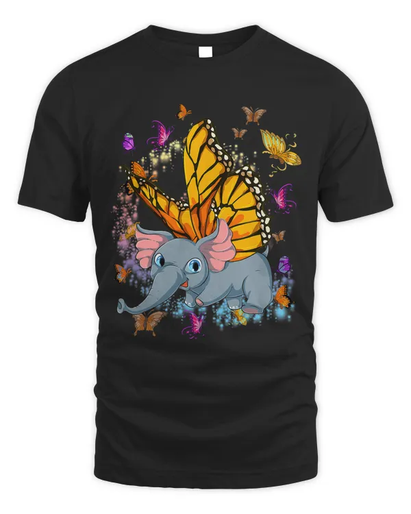 Fantasy Butterfly Cute Africa Safari Animal Lover Elephant