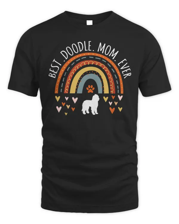 Best Doodle Mom Ever Rainbow Gifts For Goldendoodle Lover T-Shirt