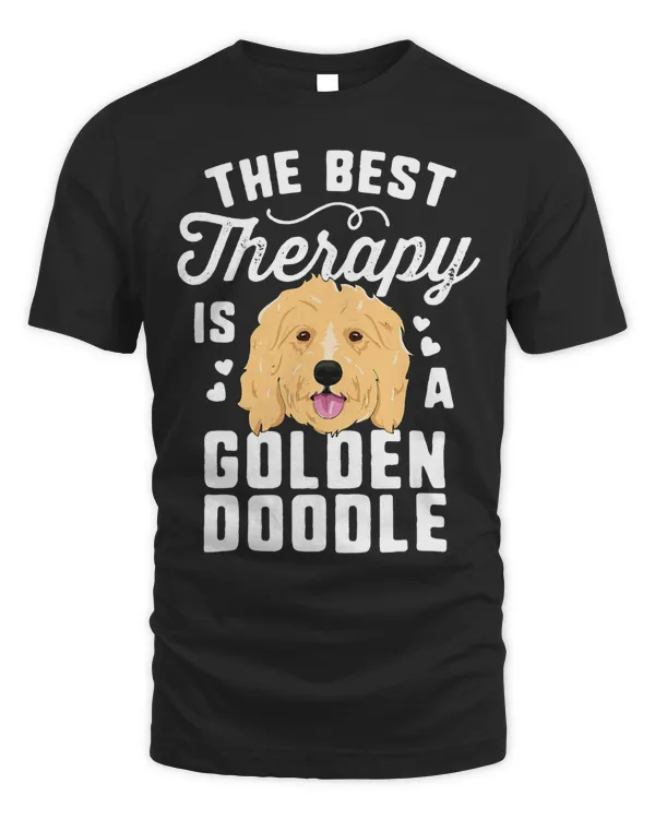 The Best Therapy Is A Goldendoodle T-Shirt Women Doodle Dog T-Shirt