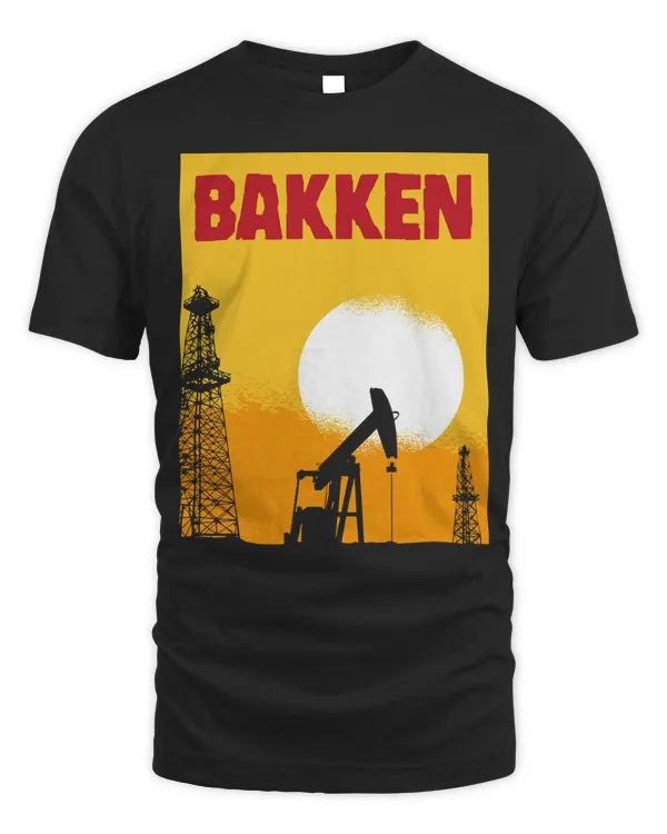 bakken oilfield drilling rig grunge oil field Pullover Hoodie