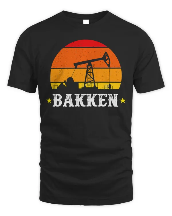 bakken oilfield drilling rig grunge trash Premium T-Shirt