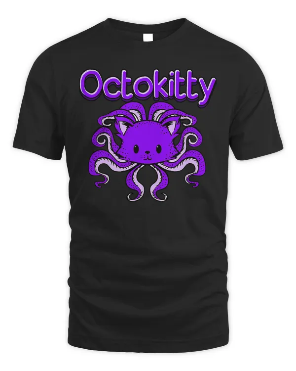 Cat Kitten Fantasy T-shirt Octopus Octokitty Fun Animal Cute