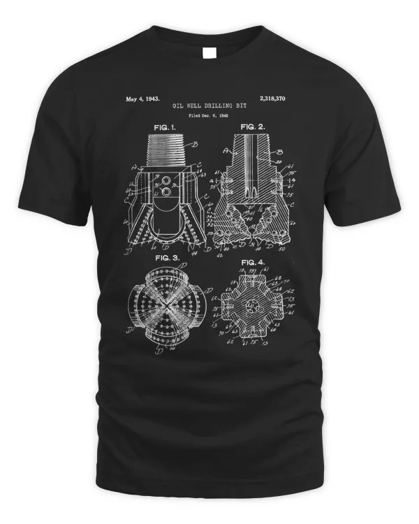 Drill Bit Blueprint Shirt - Petroleum Engineer Oilfield Tee