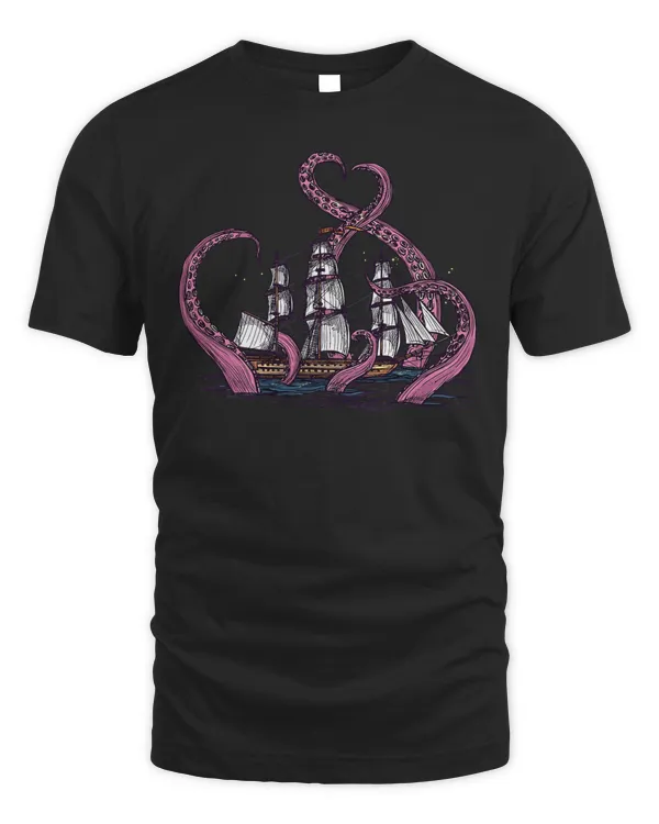 Cute Octopus Shirt Vintage Tshirt Sea Monster Kraken Cthulhu
