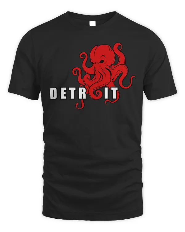 Detroit Octopus Hockey Kraken Downtown Motor City Pullover Hoodie
