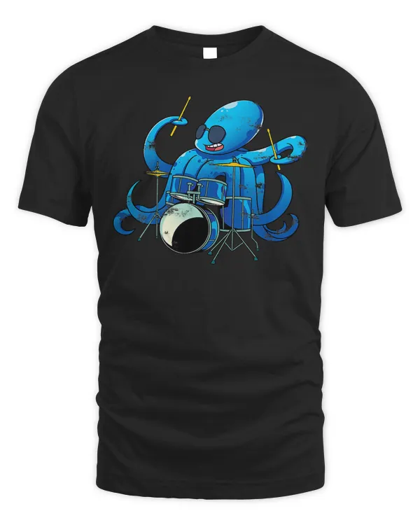 Drummer Octopus Drumsticks Music Octopus T-Shirt