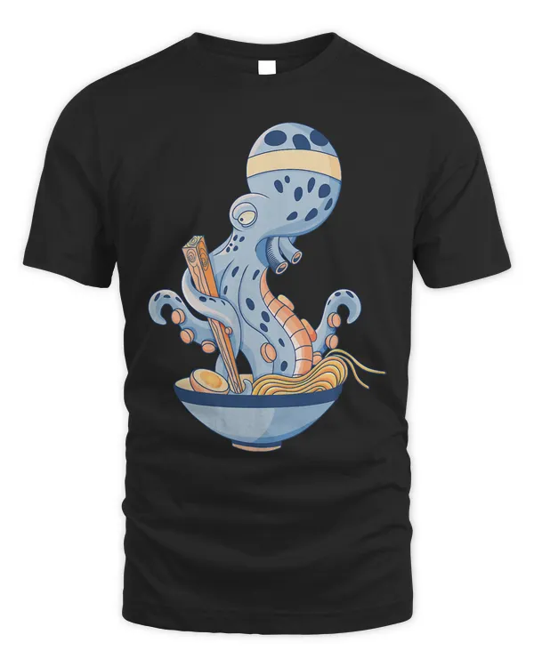 Octopus eating ramen noodles T-Shirt