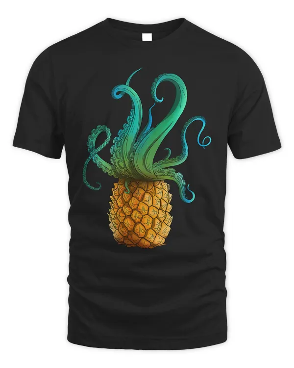 Pineapple Octopus Funny Summer Tee T-Shirt