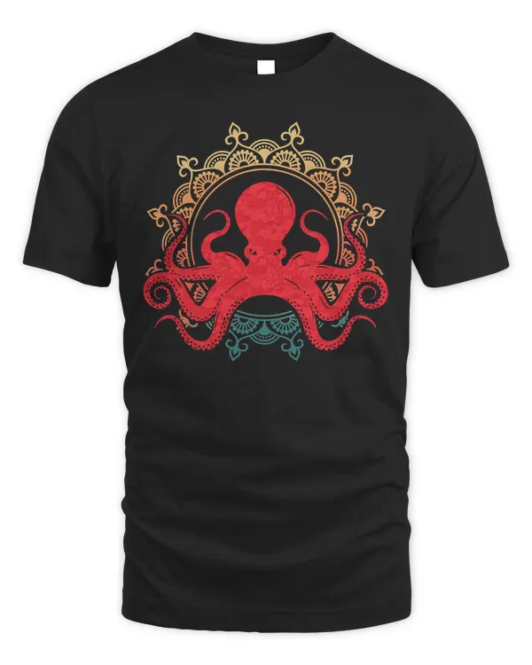 Vintage Octopus Gift Print Retro Octopi Retro Octopus T-Shirt