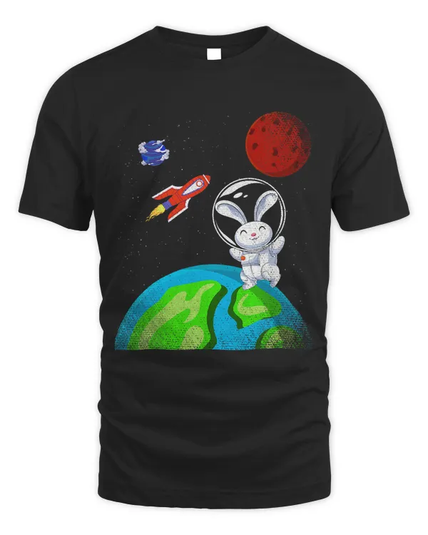 Earth Space Rabbit Animal Rocket Astronaut Bunny