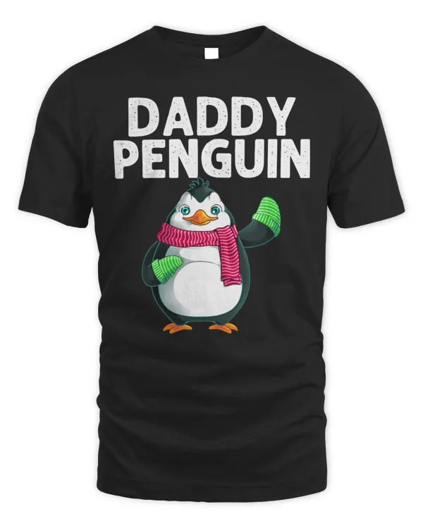 Funny Penguin Gift For Dad Father Bird Aquatic Winter Animal T-Shirt