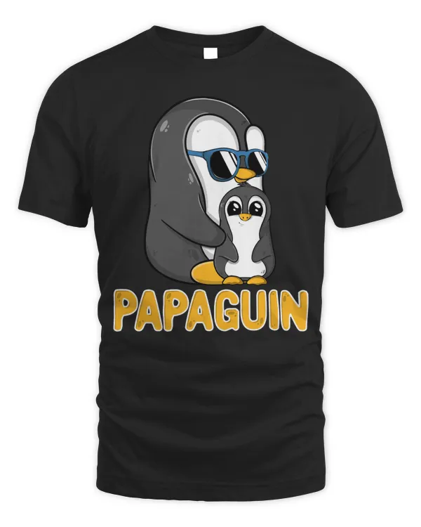 Papaguin Father Day Dad Daddy Son Daughter Penguin Long Sleeve T-Shirt