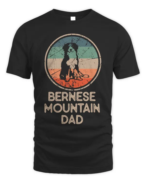 Bernese Mountain - Vintage Bernese Mountain Dad T-Shirt