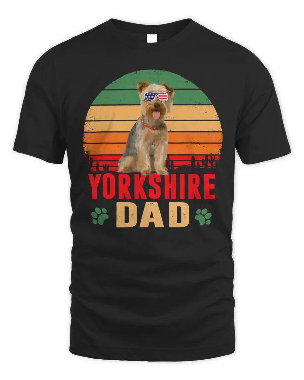 Mens Best Yorkshire Dad Father's Day Shirt Dog Lover Owner T-Shirt
