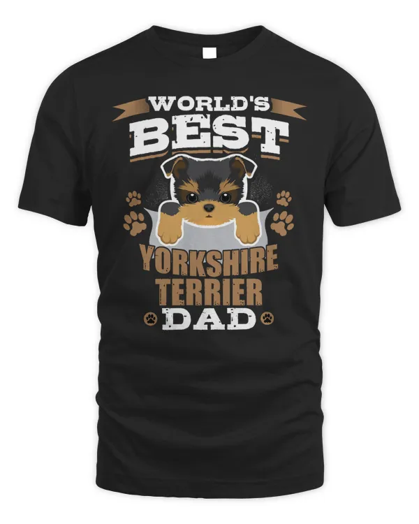 World's Best Yorkshire Terrier Dad Dog Owner Long Sleeve T-Shirt