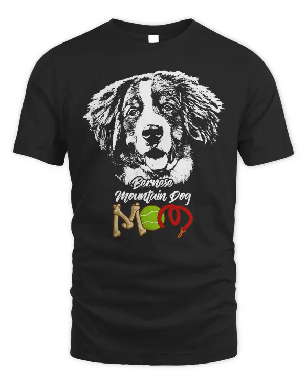 Cute Bernese Mountain Dog Mom T-Shirt