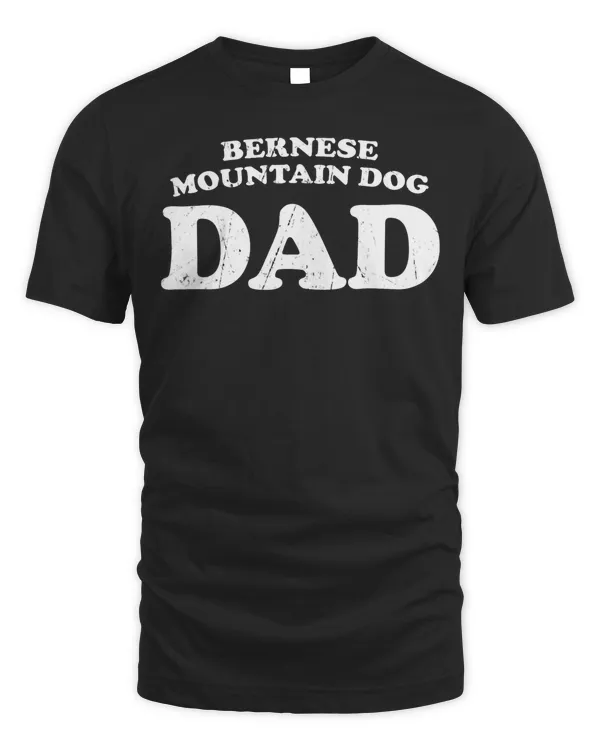 Mens Bernese Mountain Dog Dad Father Cute Pet Distressed T-Shirt