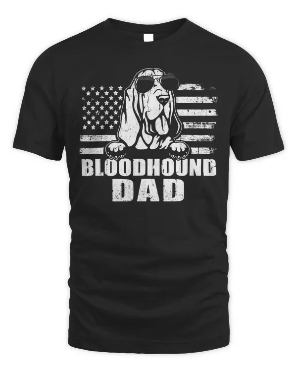 Mens Bloodhound Dad Cool Vintage Retro Proud American T-Shirt