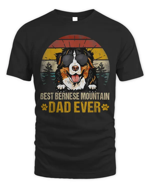 Mens Best Bernese Mountain Dad Ever Vintage Dog Lover T-Shirt