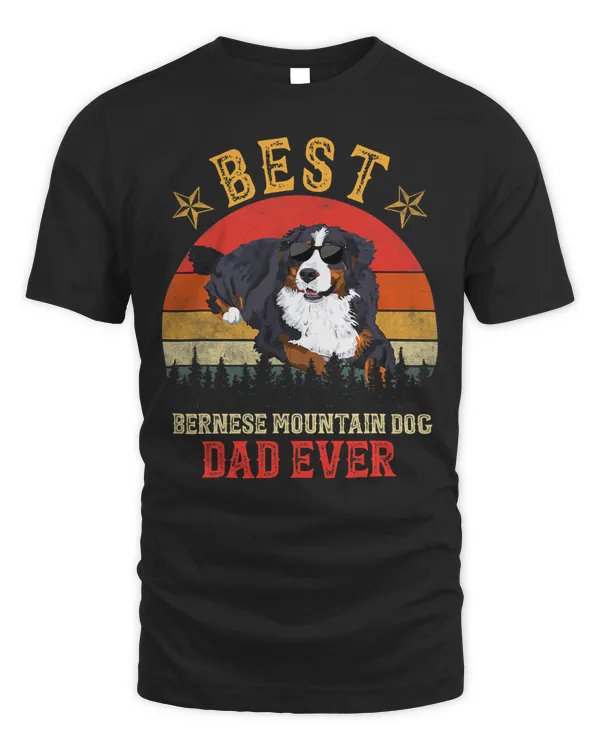 Mens Mens Best Bernese Mountain Dog Dad Ever Tshirt Father's Day T-Shirt