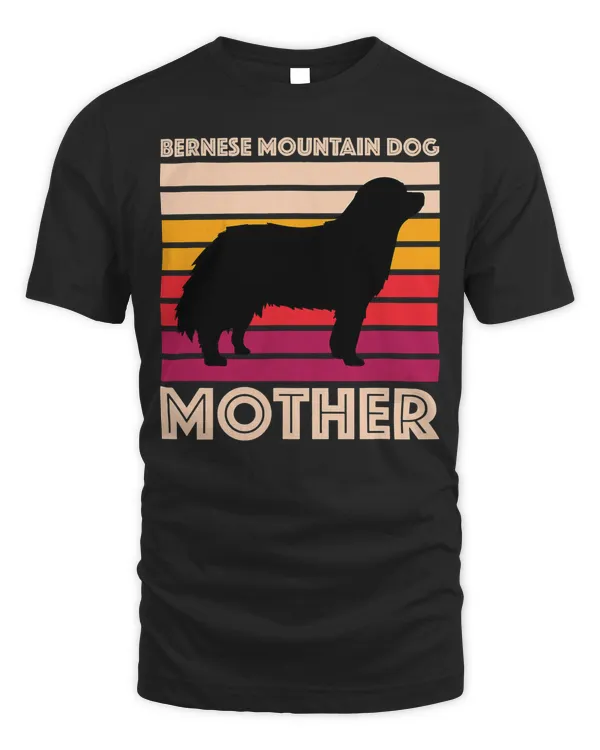 Vintage Dog Lover Gift Mother Retro Bernese Mountain Dog Mom T-Shirt