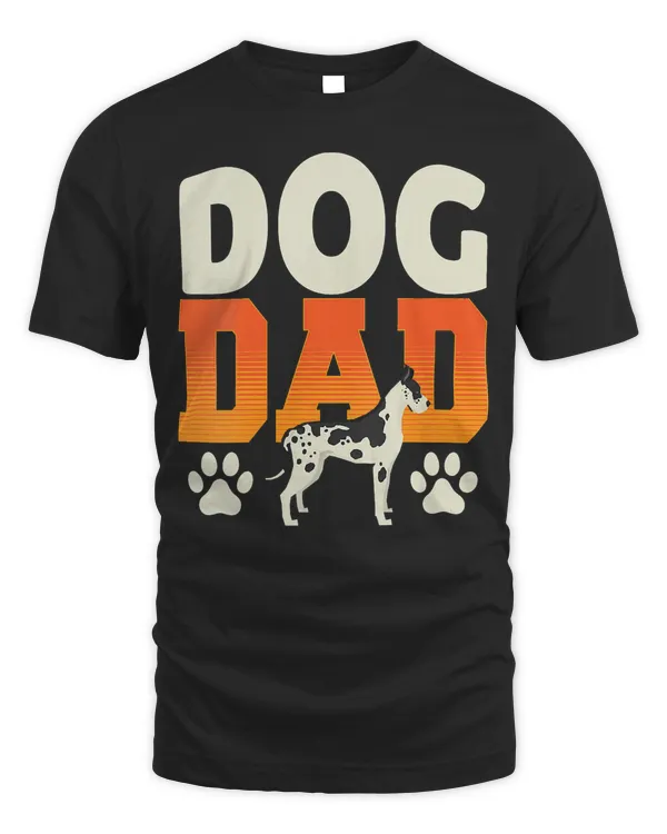 Womens Great Dane Dog Dad Dog Owner Animal Pet Dog Lover V-Neck T-Shirt