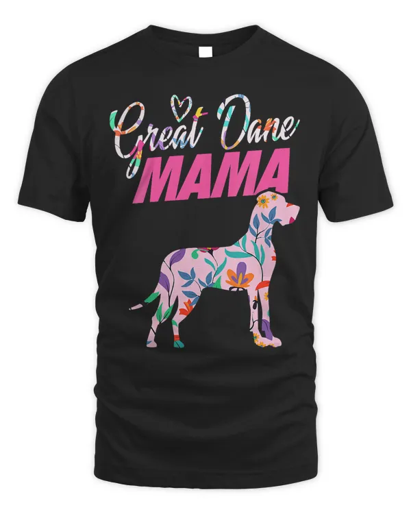 Womens Great Dane Mom Mama Grandma Dog lover I Great Dane V-Neck T-Shirt