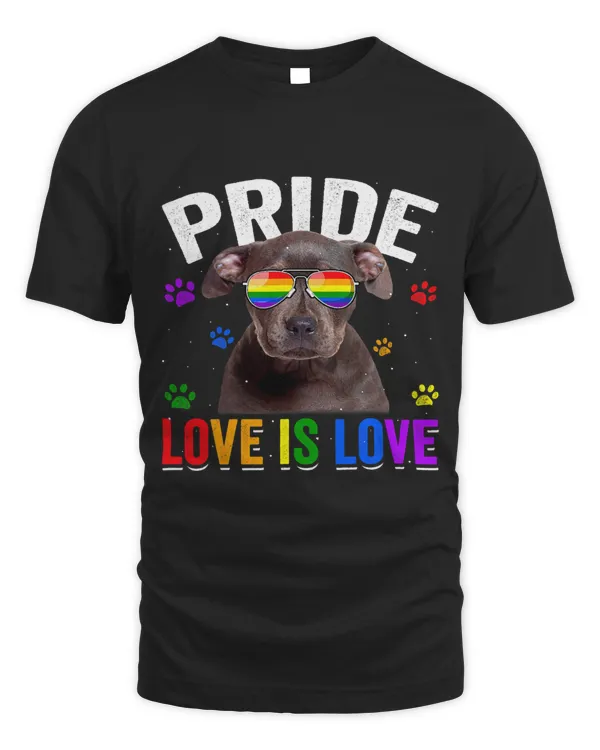 Pitbull Gay Pride LGBT Rainbow Flag Dog Lover