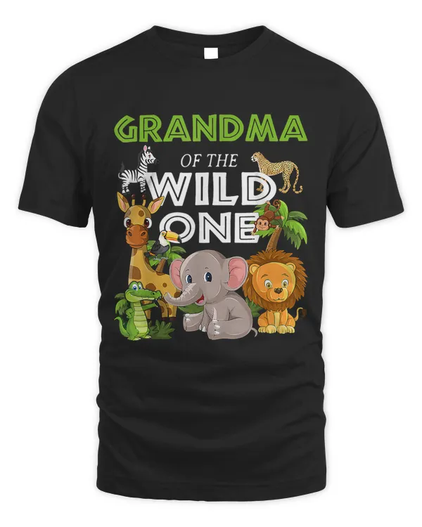 Grandma of the Wild One Zoo Birthday Safari Jungle Animal