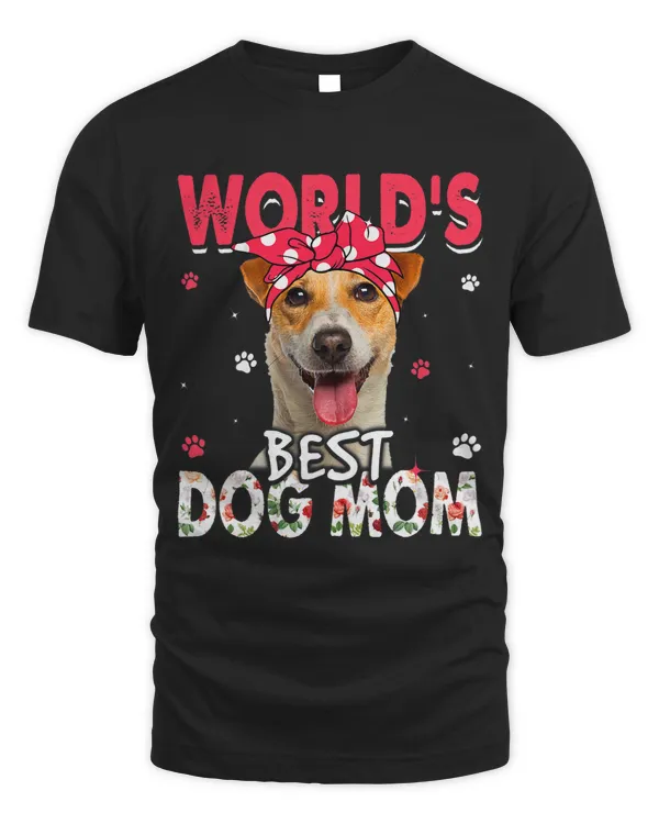 Womens Worlds Best Jack Russell Terrier Dog Mom Funny Mothers Day