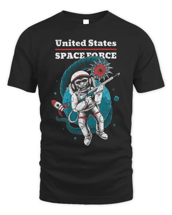 Retro United States Space Force Space Monkey Soldier