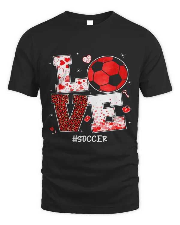 Funny Valentines Day Hearts Soccer Lover Sports Player