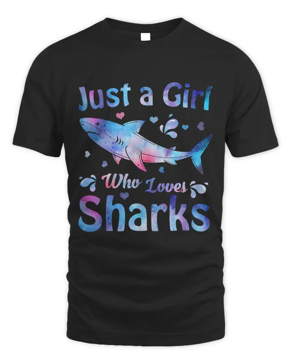Just a Girl Who Loves Sharks Galaxy Shark Lover Theme Girls 98