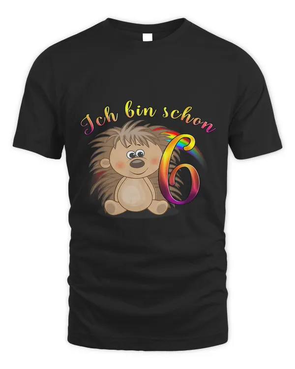 Kids 6th Birthday Cute Childrens Hedgehog Childr