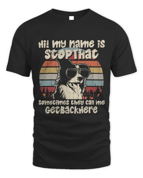 Border Collie My Name Is StopThat Dog Lover Funny